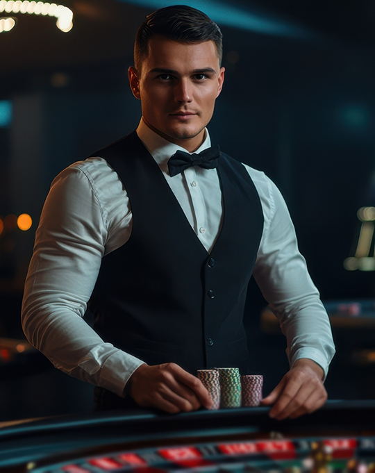 Professional casino dealer
